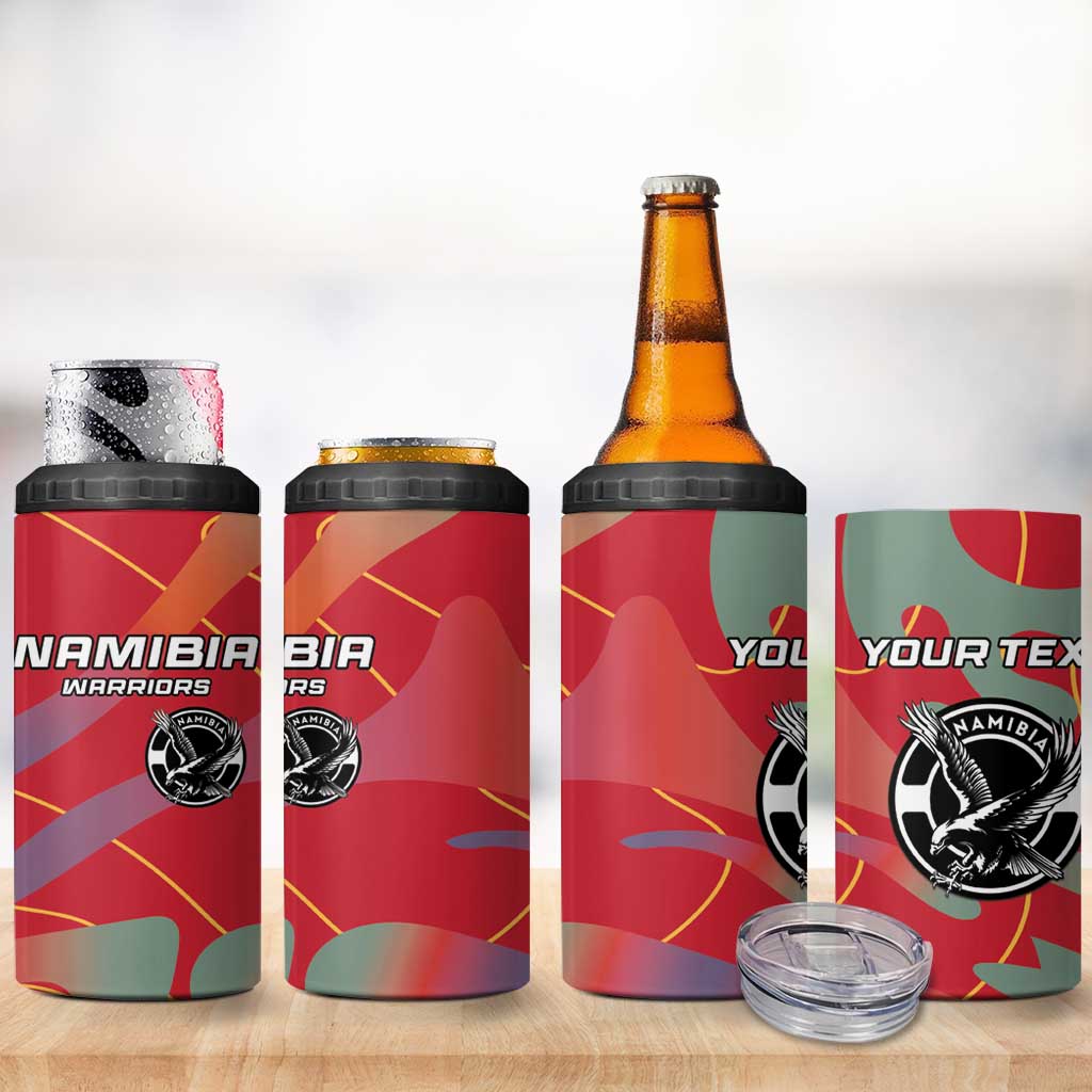 Afro Namibia Football Custom 4 in 1 Can Cooler Tumbler Go Namibia Warriors - Sporty Style LT15