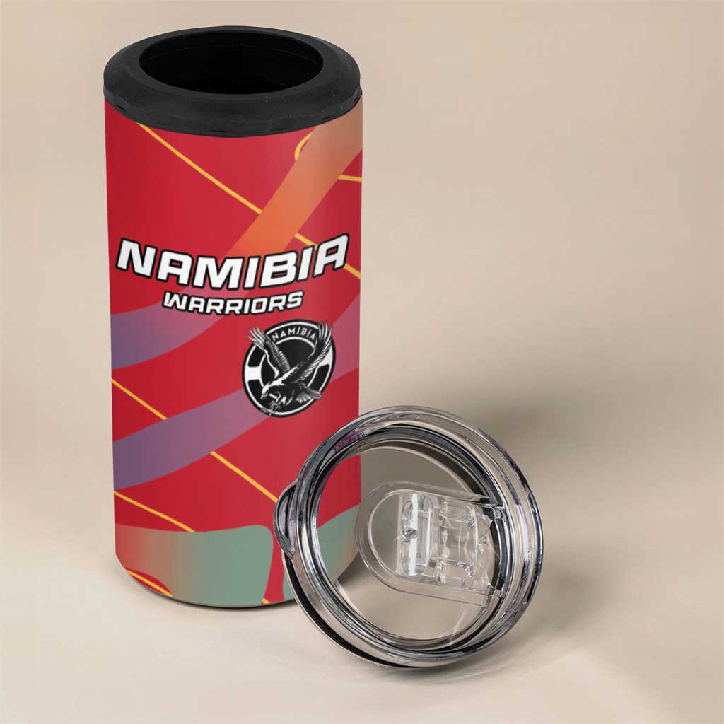 Afro Namibia Football Custom 4 in 1 Can Cooler Tumbler Go Namibia Warriors - Sporty Style LT15