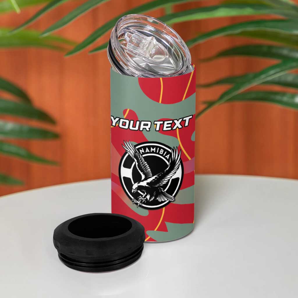 Afro Namibia Football Custom 4 in 1 Can Cooler Tumbler Go Namibia Warriors - Sporty Style LT15