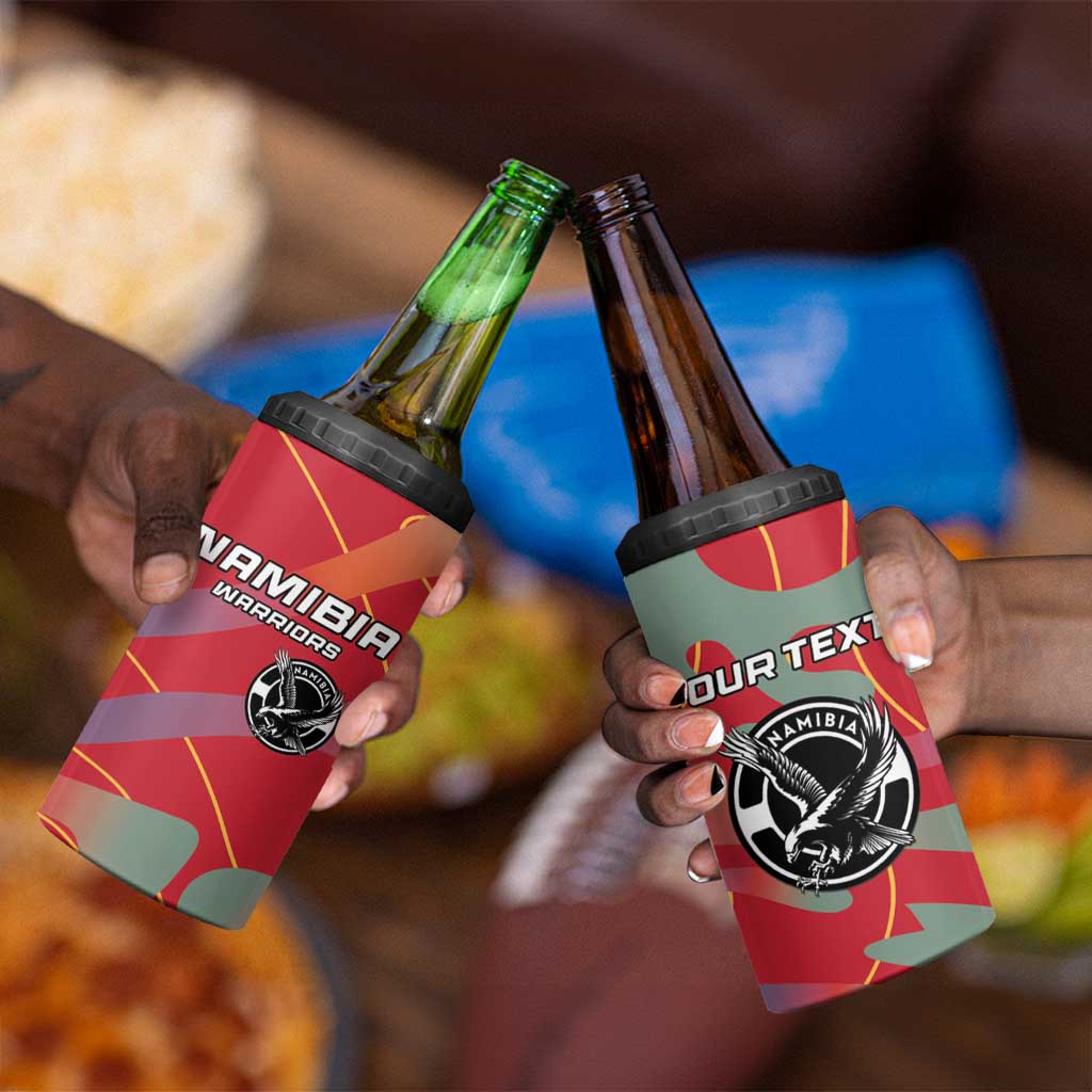 Afro Namibia Football Custom 4 in 1 Can Cooler Tumbler Go Namibia Warriors - Sporty Style LT15
