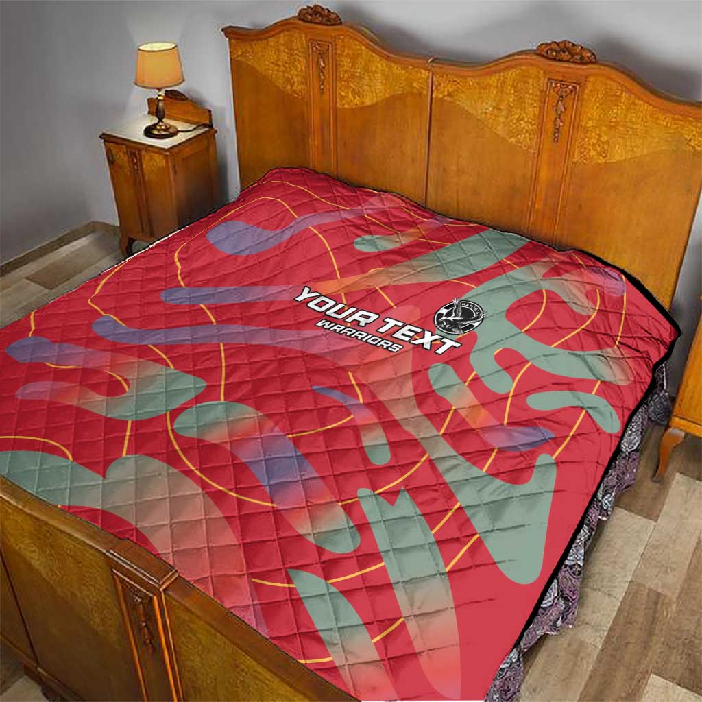 Afro Namibia Football Custom Quilt Go Namibia Warriors - Sporty Style LT15