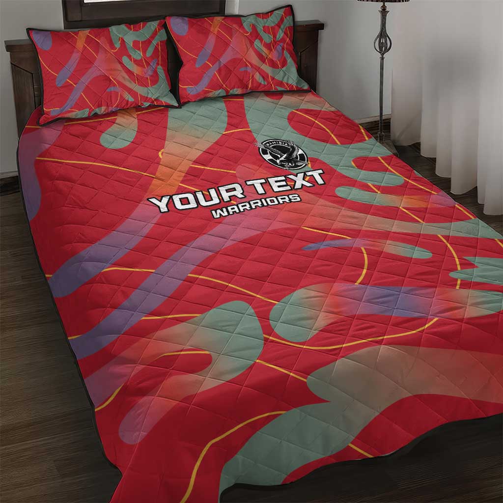 Afro Namibia Football Custom Quilt Bed Set Go Namibia Warriors - Sporty Style LT15
