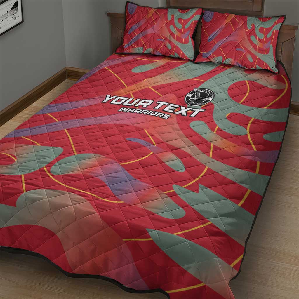 Afro Namibia Football Custom Quilt Bed Set Go Namibia Warriors - Sporty Style LT15