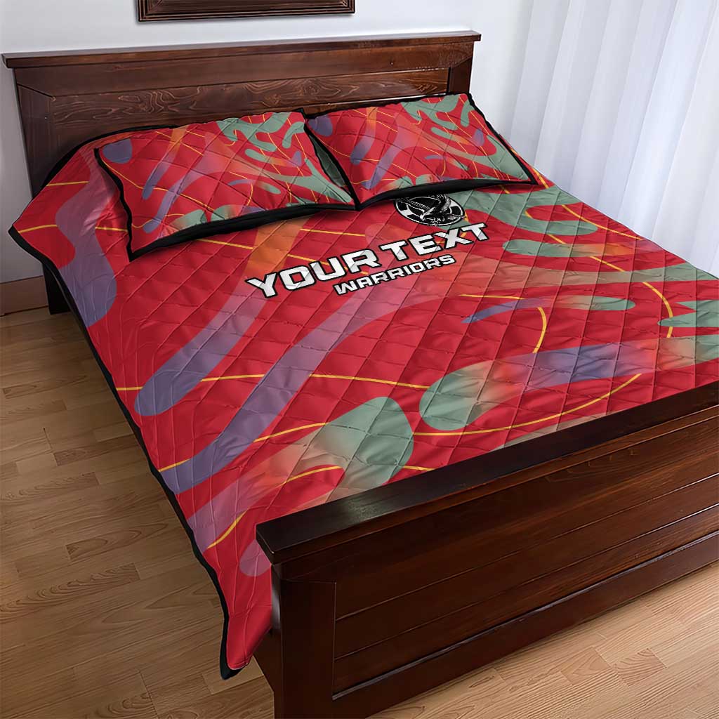 Afro Namibia Football Custom Quilt Bed Set Go Namibia Warriors - Sporty Style LT15