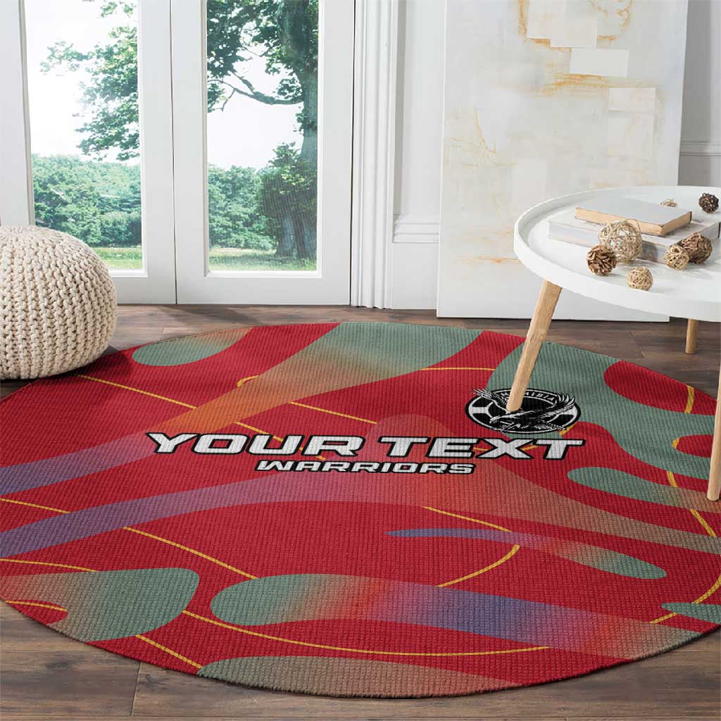 Afro Namibia Football Custom Round Carpet Go Namibia Warriors - Sporty Style LT15