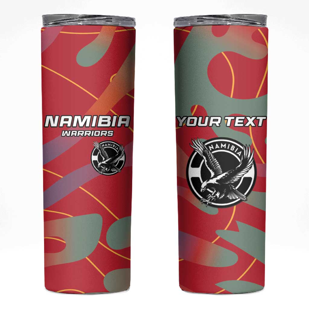 Afro Namibia Football Custom Skinny Tumbler Go Namibia Warriors - Sporty Style LT15