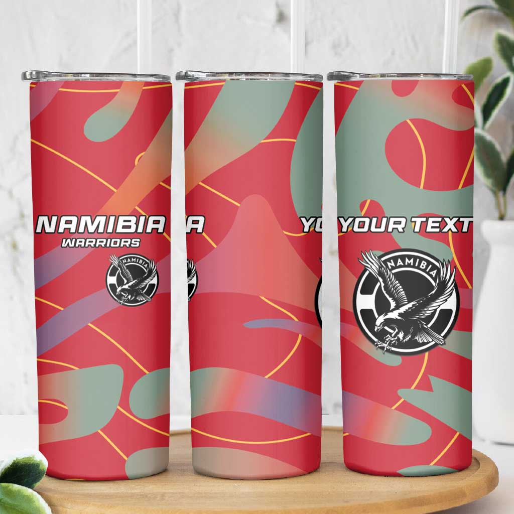 Afro Namibia Football Custom Skinny Tumbler Go Namibia Warriors - Sporty Style LT15