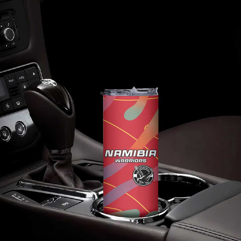 Afro Namibia Football Custom Skinny Tumbler Go Namibia Warriors - Sporty Style LT15