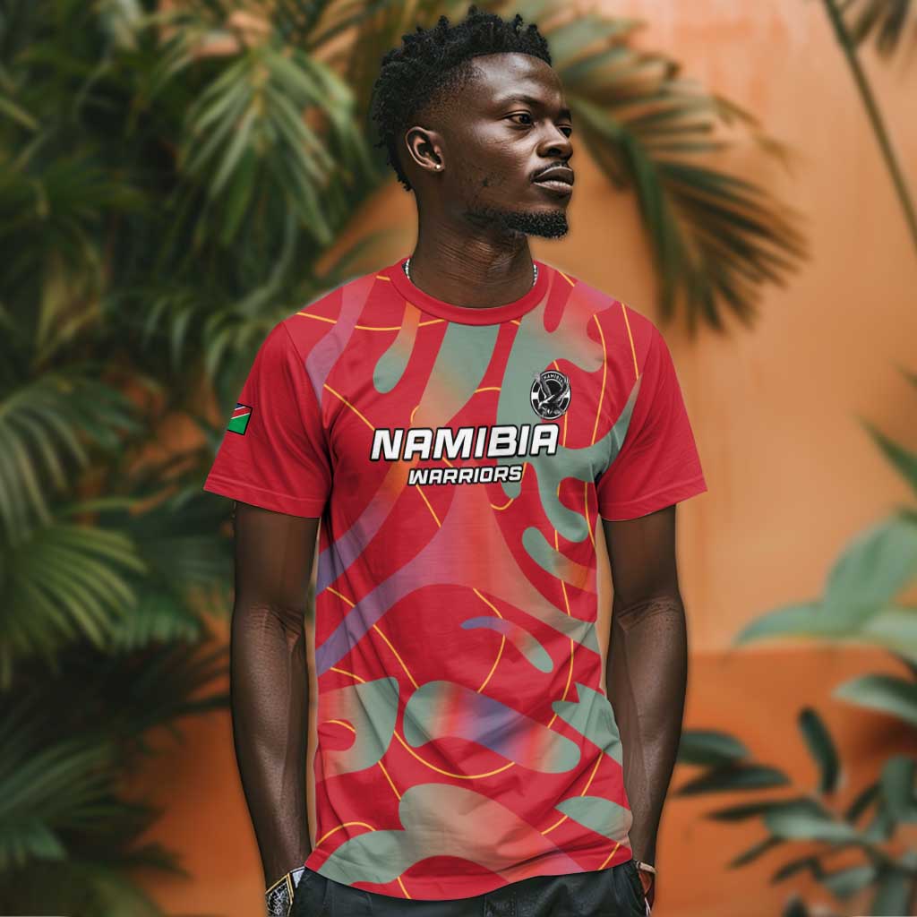Afro Namibia Football Custom T shirt Go Namibia Warriors - Sporty Style LT15