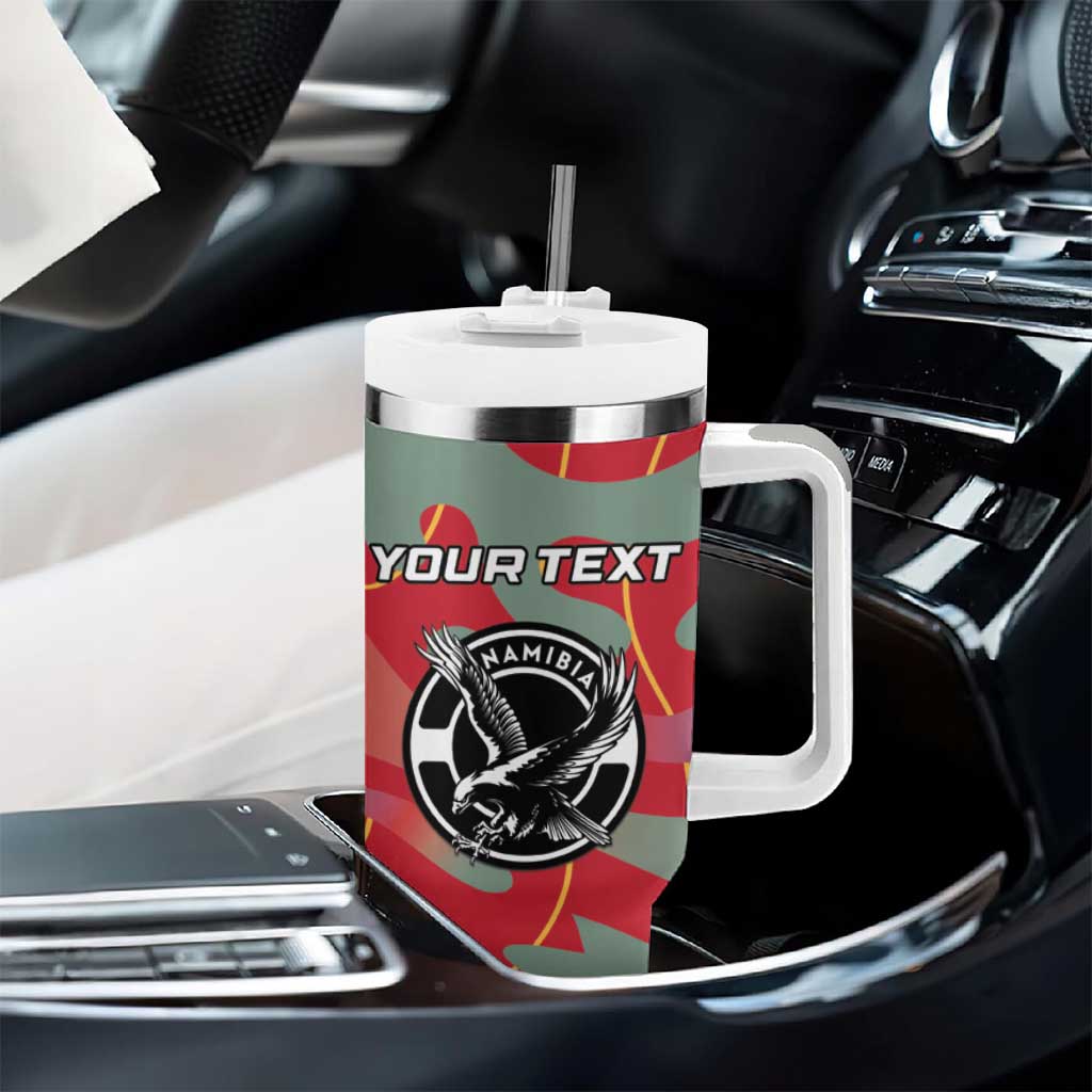Afro Namibia Football Custom Tumbler With Handle Go Namibia Warriors - Sporty Style LT15