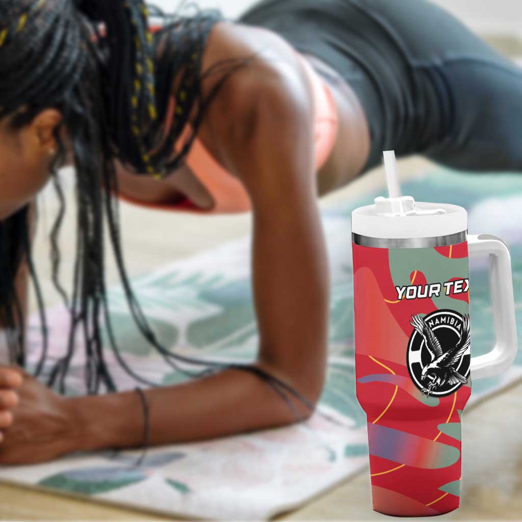 Afro Namibia Football Custom Tumbler With Handle Go Namibia Warriors - Sporty Style LT15