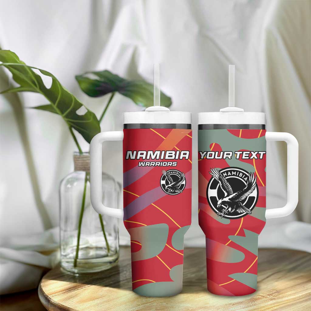 Afro Namibia Football Custom Tumbler With Handle Go Namibia Warriors - Sporty Style LT15