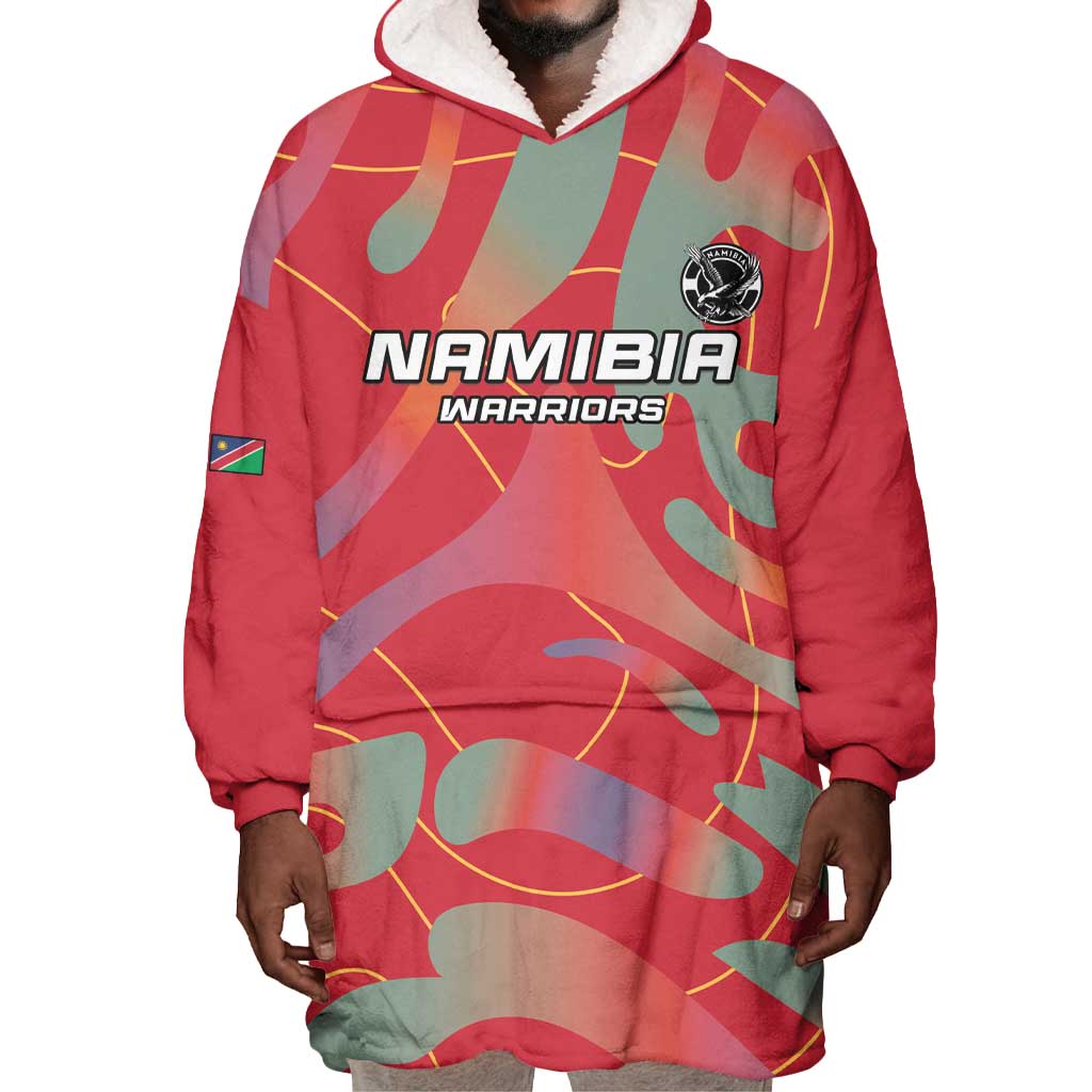 Afro Namibia Football Custom Wearable Blanket Hoodie Go Namibia Warriors - Sporty Style LT15
