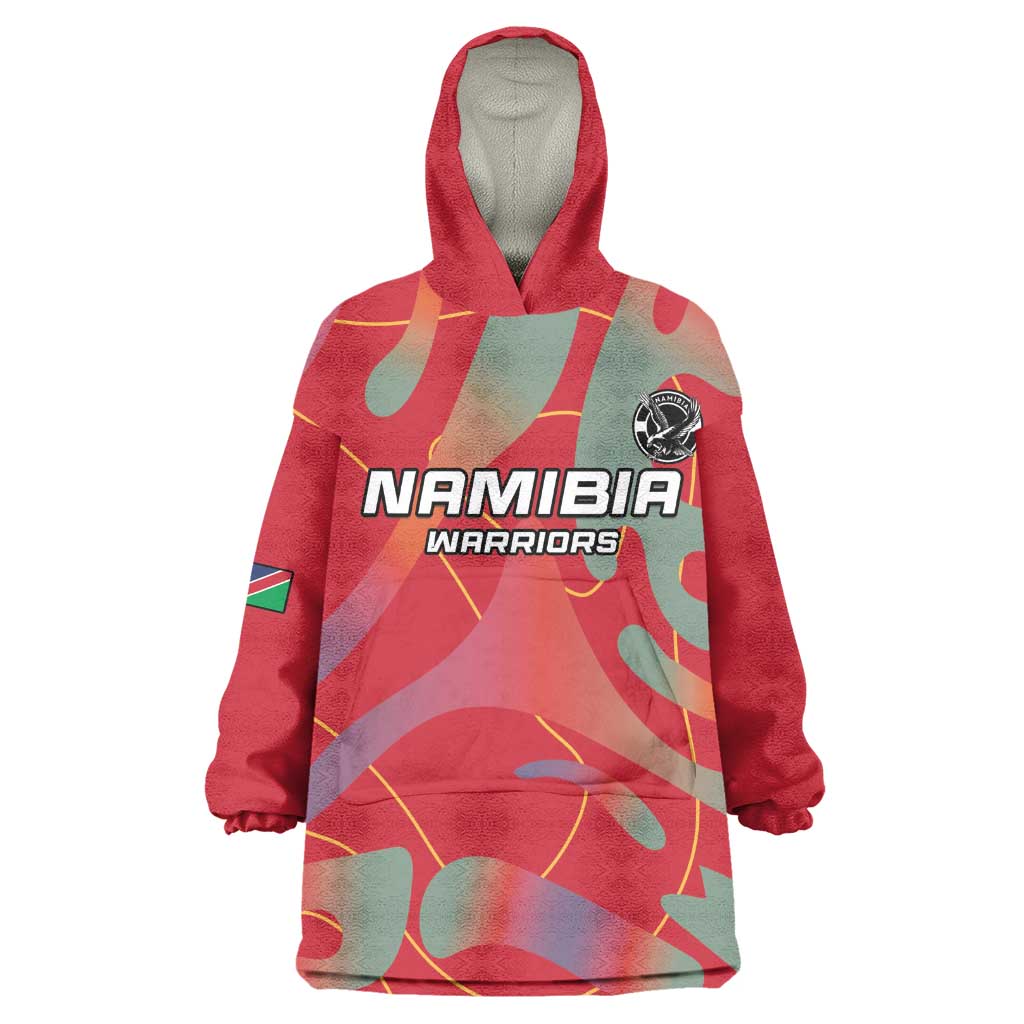 Afro Namibia Football Custom Wearable Blanket Hoodie Go Namibia Warriors - Sporty Style LT15