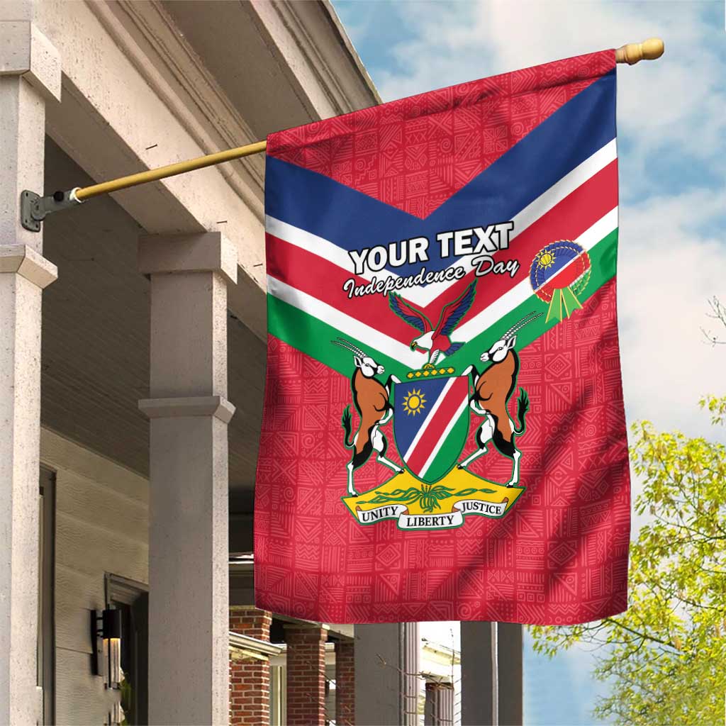 Personalised Namibia Garden Flag Coat Of Arms With Flag Map - Happy Independence Day LT15