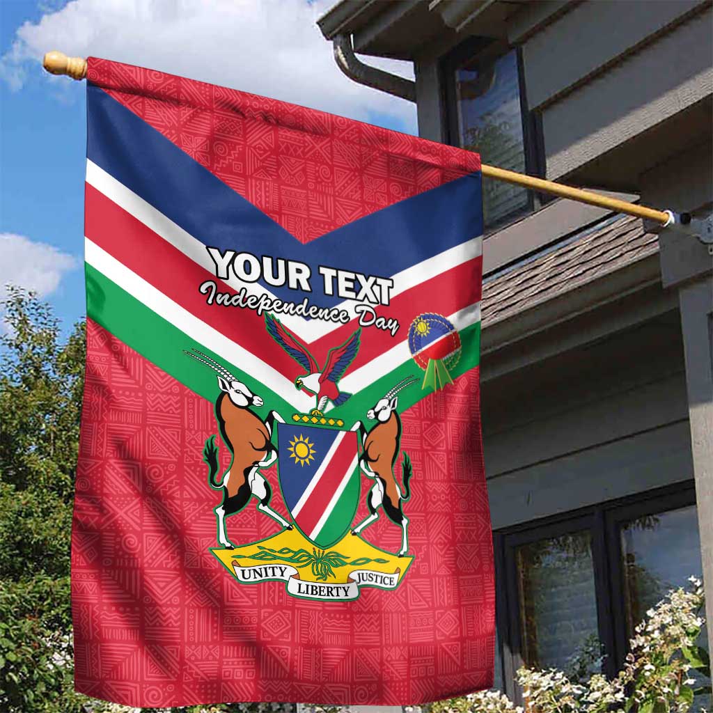 Personalised Namibia Garden Flag Coat Of Arms With Flag Map - Happy Independence Day LT15