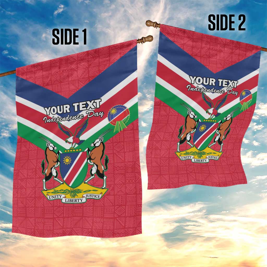 Personalised Namibia Garden Flag Coat Of Arms With Flag Map - Happy Independence Day LT15