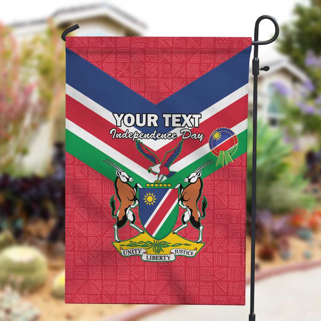 Personalised Namibia Garden Flag Coat Of Arms With Flag Map - Happy Independence Day LT15