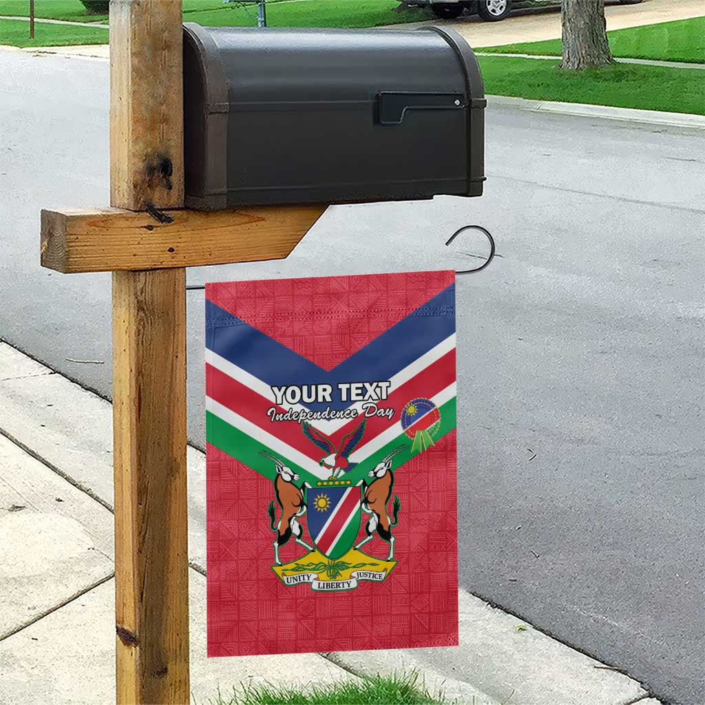 Personalised Namibia Garden Flag Coat Of Arms With Flag Map - Happy Independence Day LT15