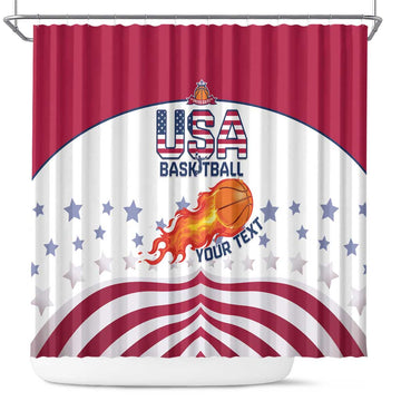 Custom United States Basketball Shower Curtain Go Champions LT15