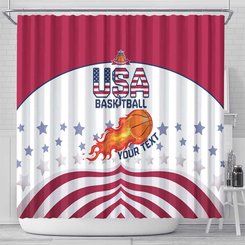 Custom United States Basketball Shower Curtain Go Champions LT15