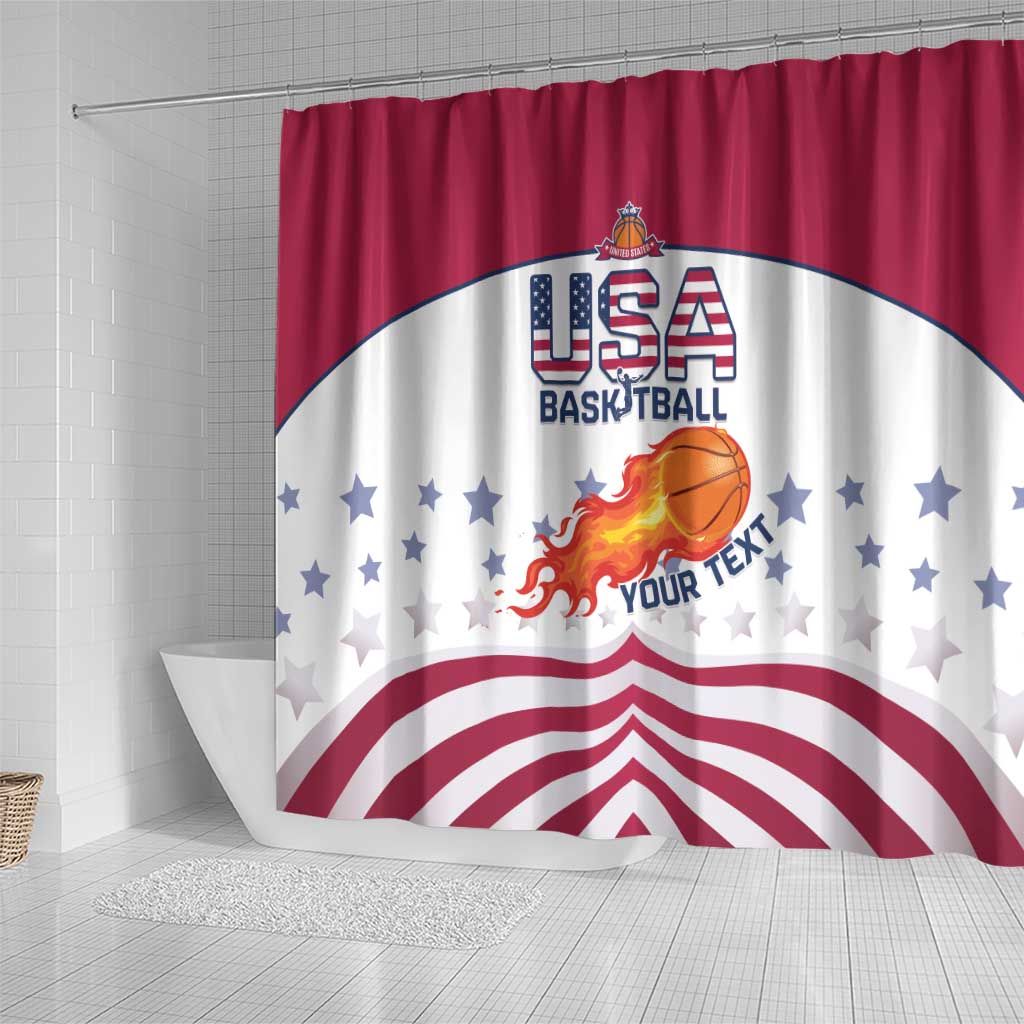 Custom United States Basketball Shower Curtain Go Champions LT15