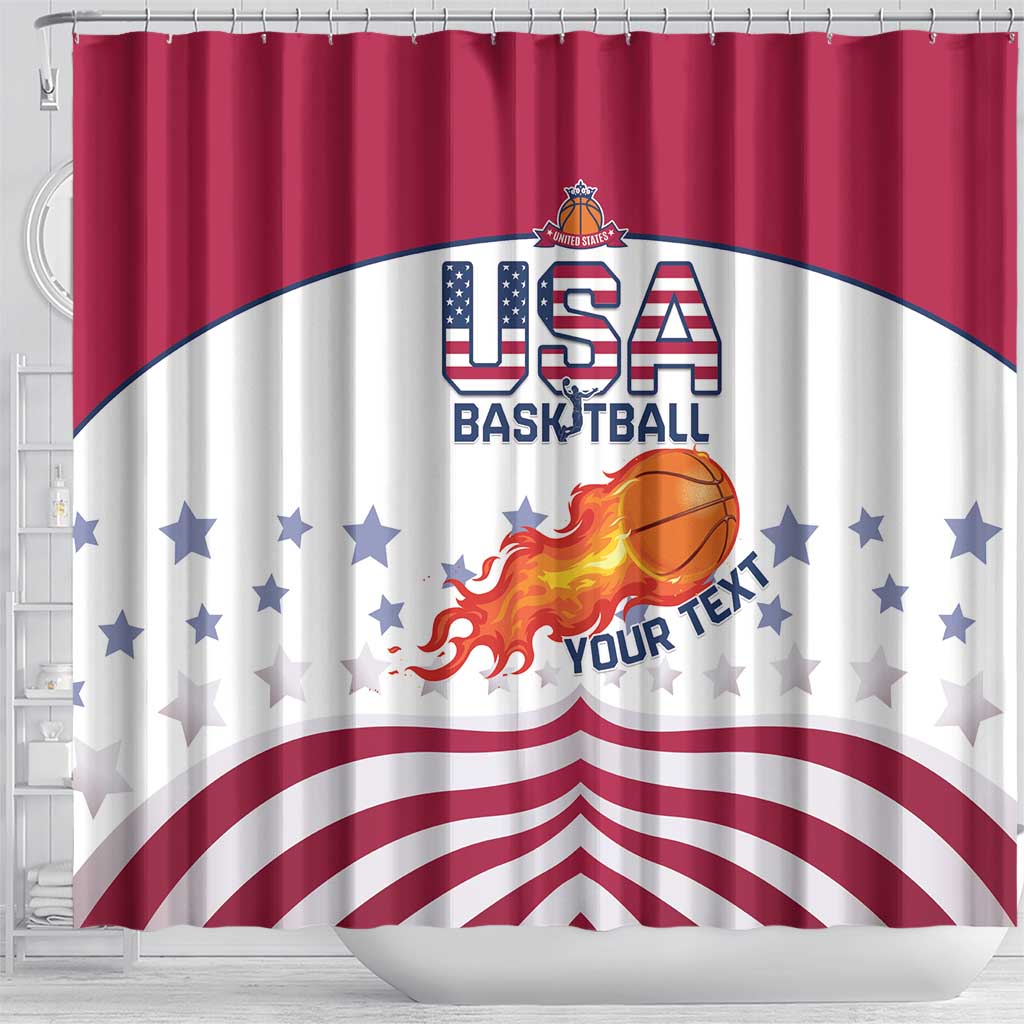 Custom United States Basketball Shower Curtain Go Champions LT15