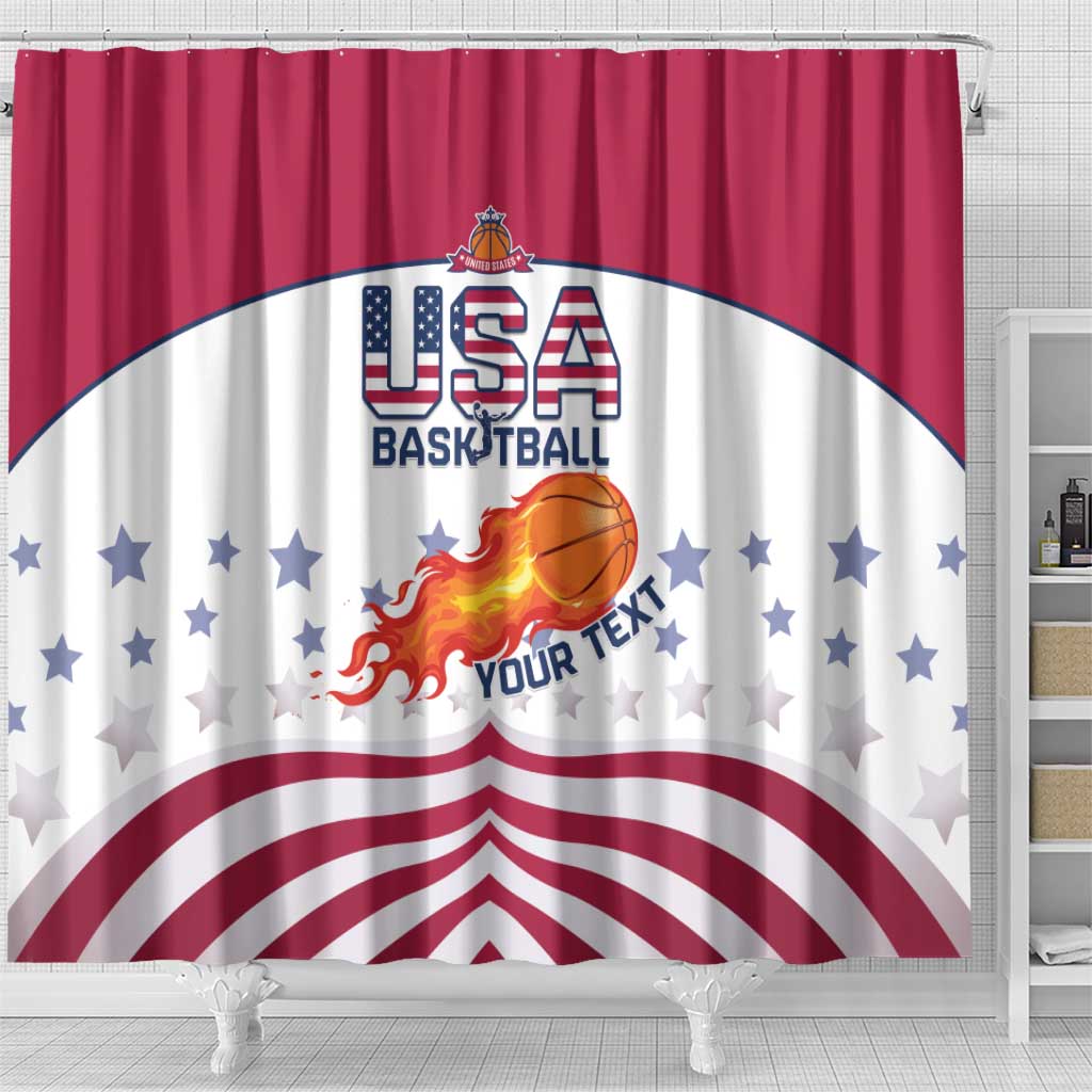Custom United States Basketball Shower Curtain Go Champions LT15