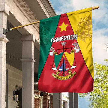 Cameroon National Day Garden Flag Lion Mix Coat Of Arms Style LT15