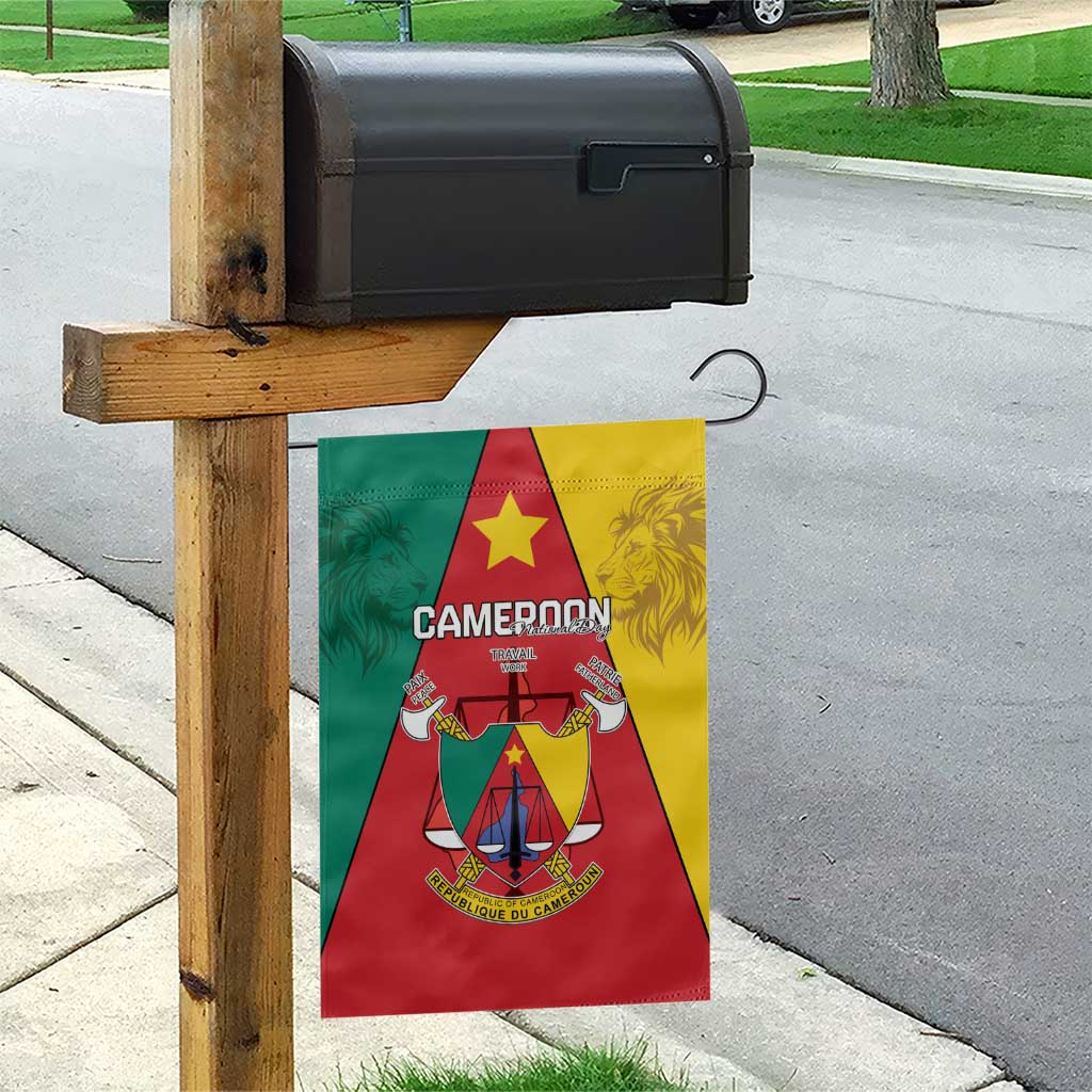 Cameroon National Day Garden Flag Lion Mix Coat Of Arms Style LT15