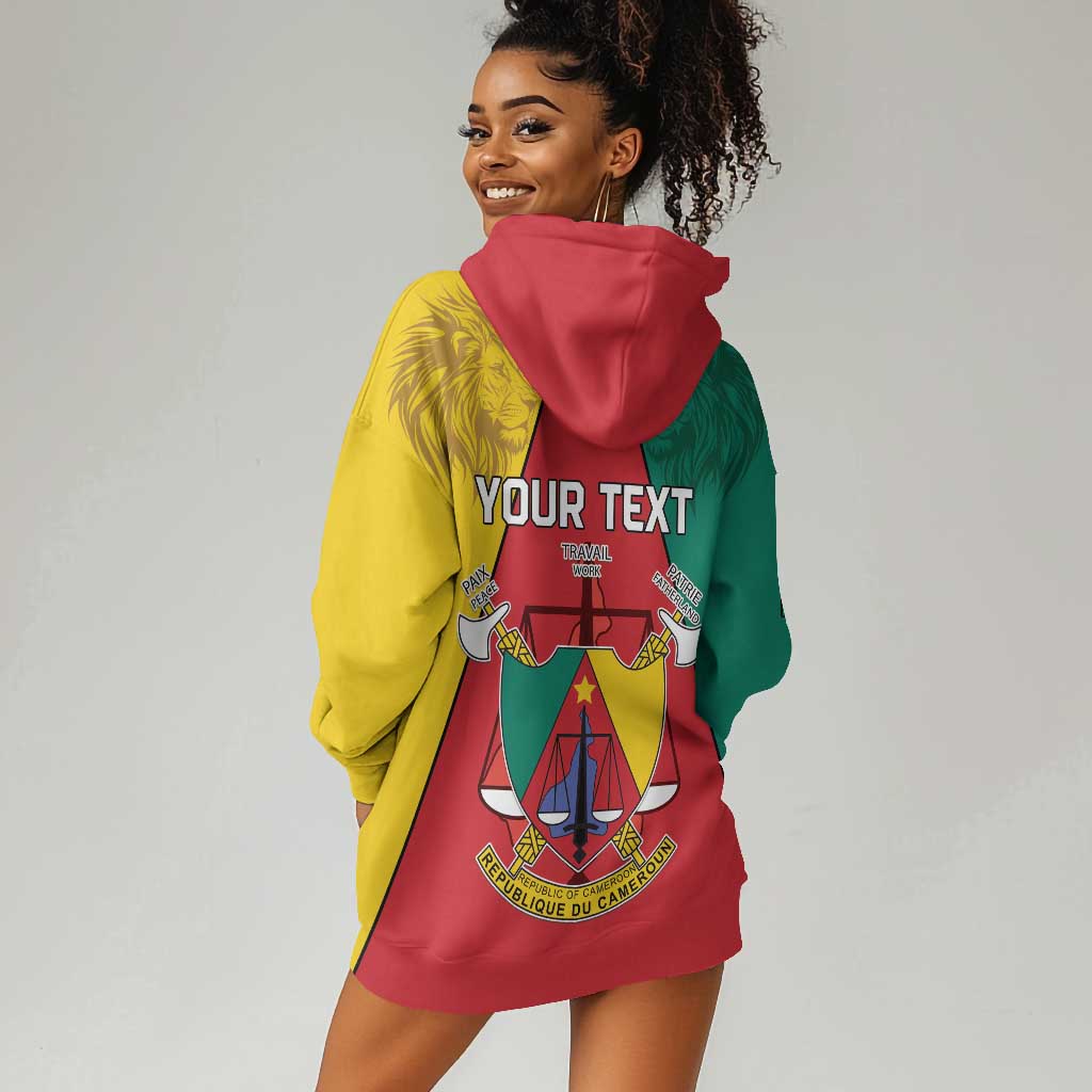 Personalised Cameroon National Day Hoodie Dress Lion Mix Coat Of Arms Style LT15