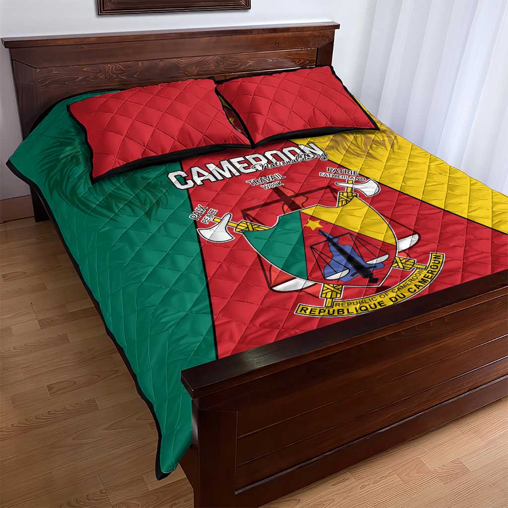 Cameroon National Day Quilt Bed Set Lion Mix Coat Of Arms Style LT15