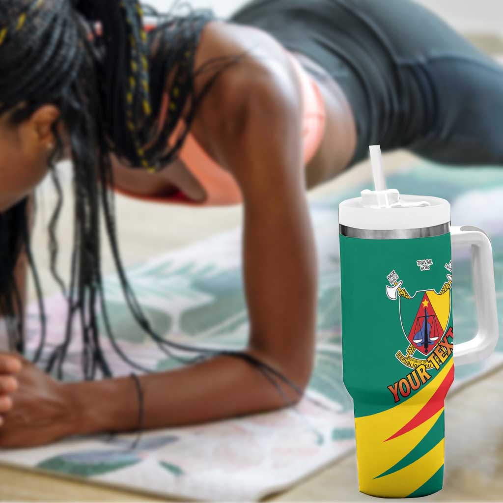 Personalised Happy Cameroon National Day Tumbler With Handle Lion With Coat Of Arms - Curve Style LT15