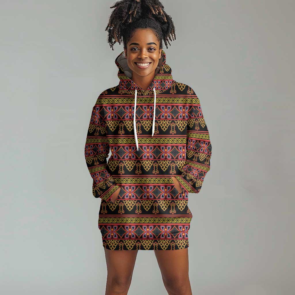 Toghu Cameroon Hoodie Dress Traditional Pattern LT15