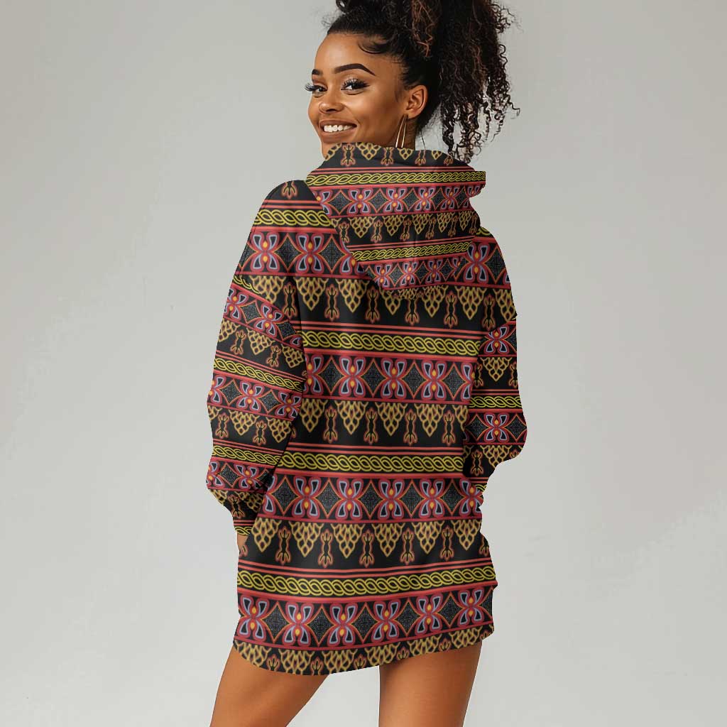 Toghu Cameroon Hoodie Dress Traditional Pattern LT15