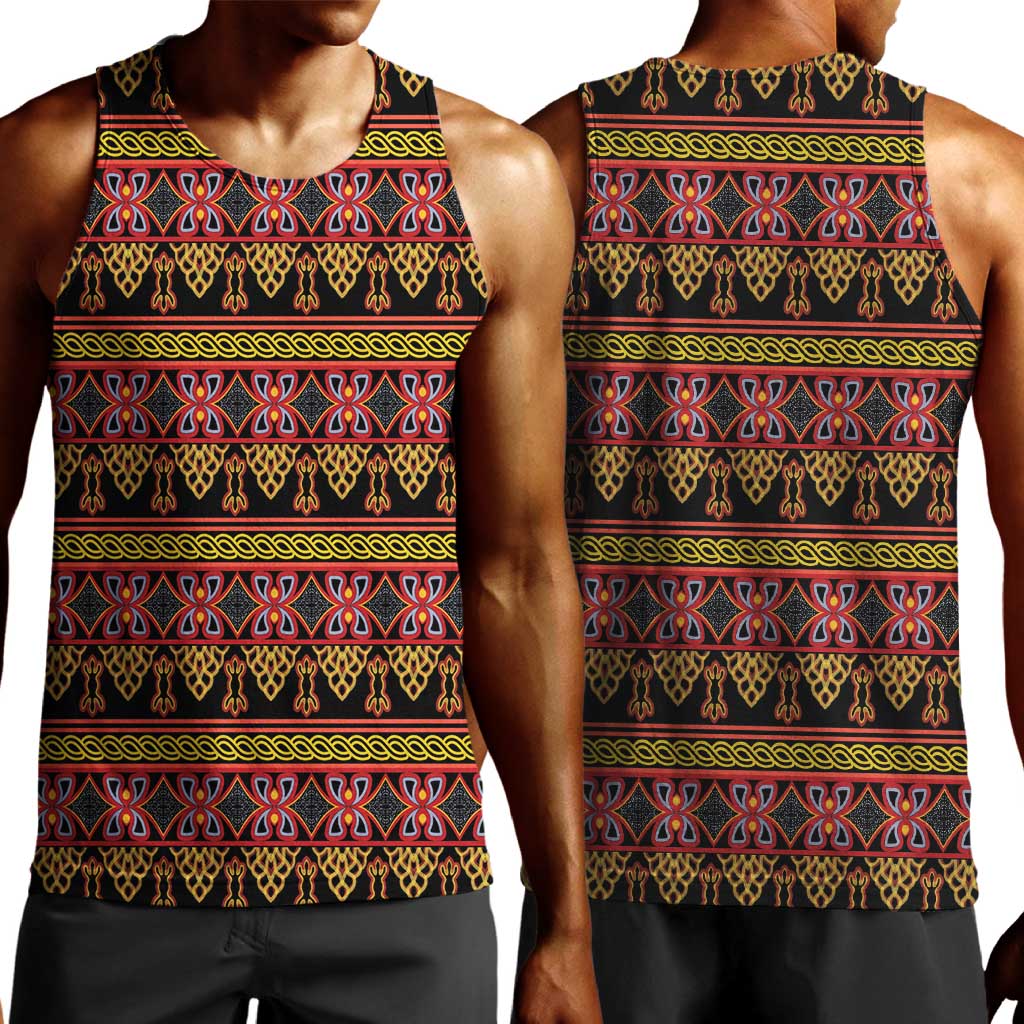 Toghu Cameroon Men Tank Top Traditional Pattern LT15