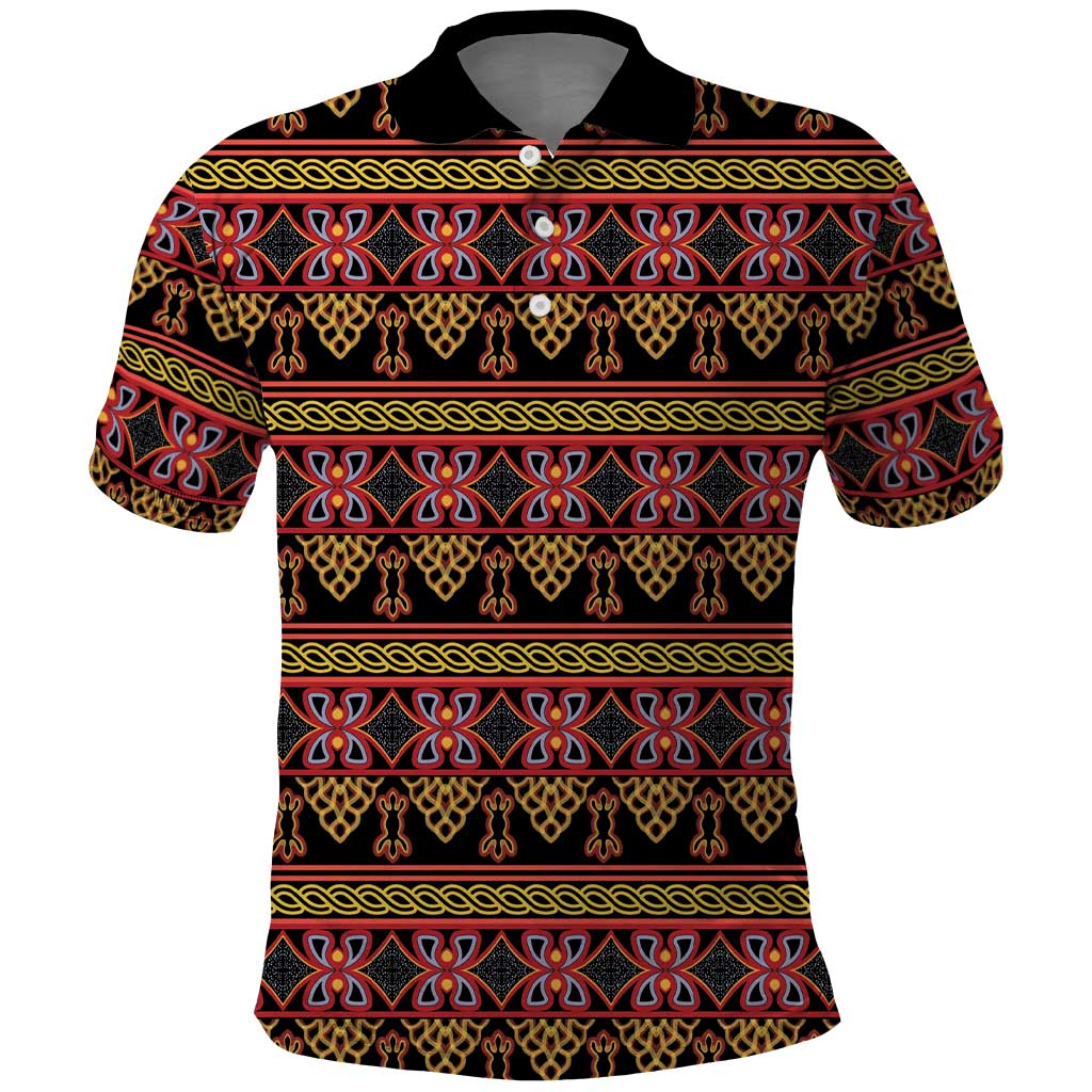 Cameroon Traditional Toghu Pattern Polo Shirt LT15