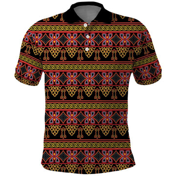 Cameroon Traditional Toghu Pattern Polo Shirt LT15
