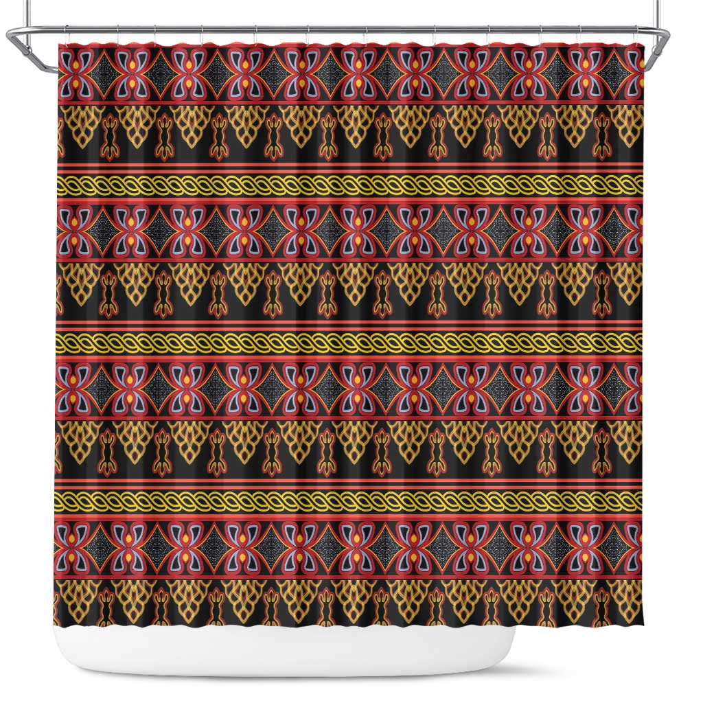 Cameroon Traditional Toghu Pattern Shower Curtain LT15