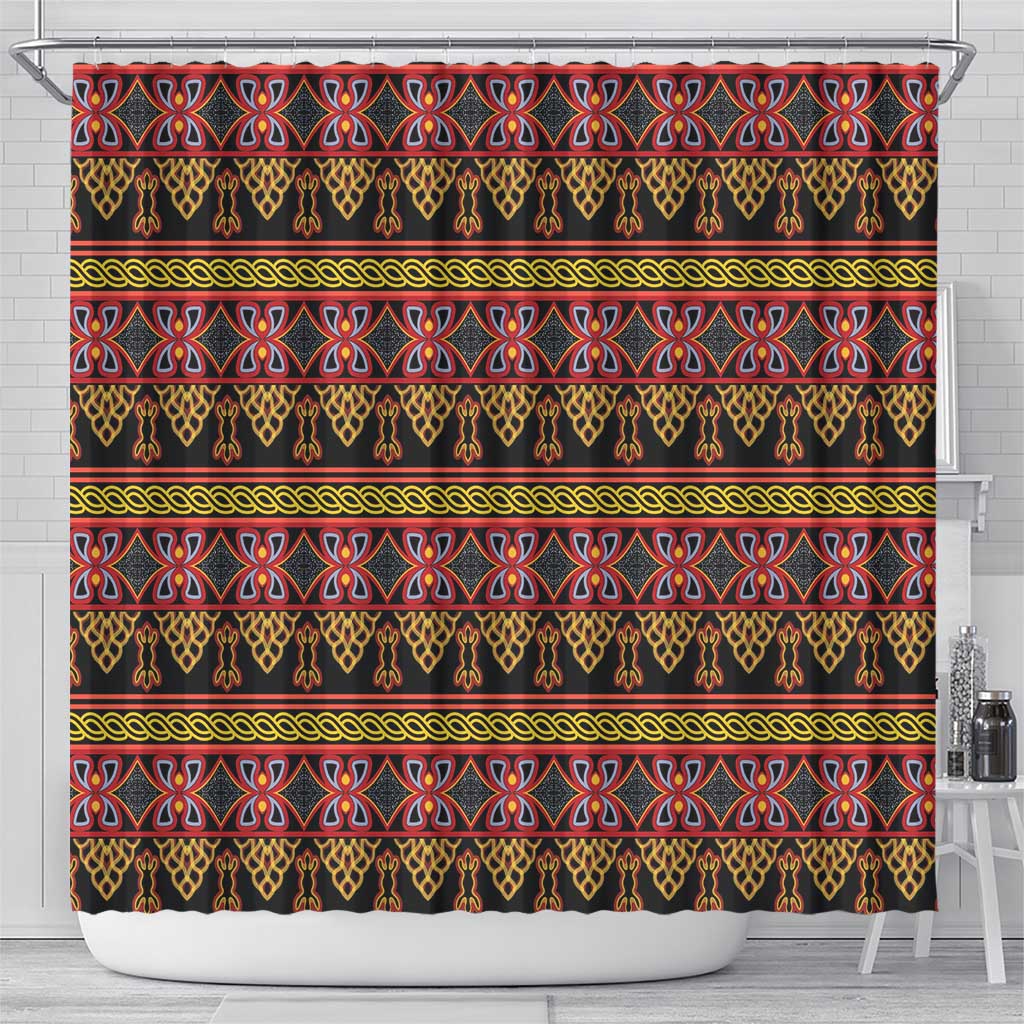Cameroon Traditional Toghu Pattern Shower Curtain LT15