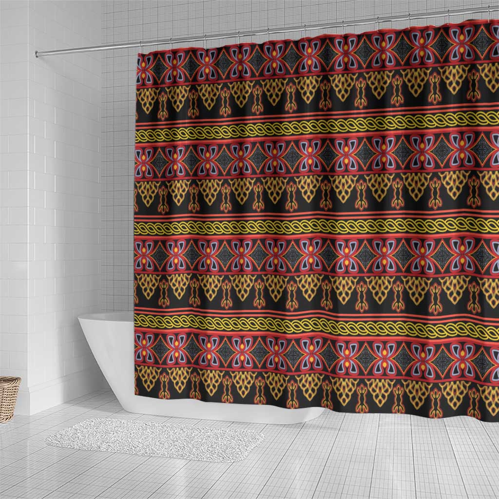 Cameroon Traditional Toghu Pattern Shower Curtain LT15