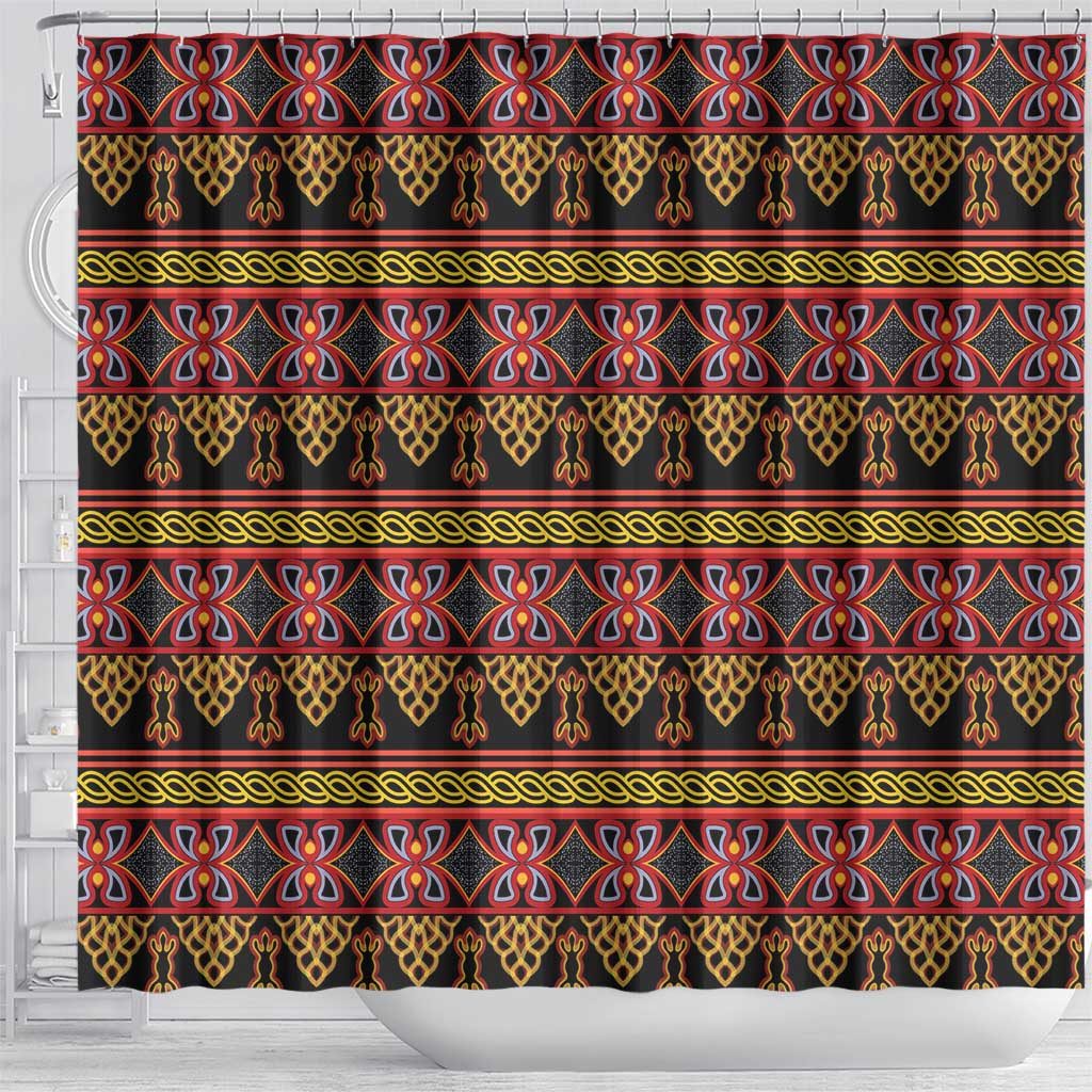 Cameroon Traditional Toghu Pattern Shower Curtain LT15