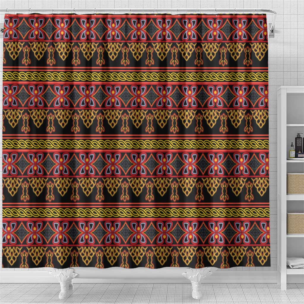 Cameroon Traditional Toghu Pattern Shower Curtain LT15