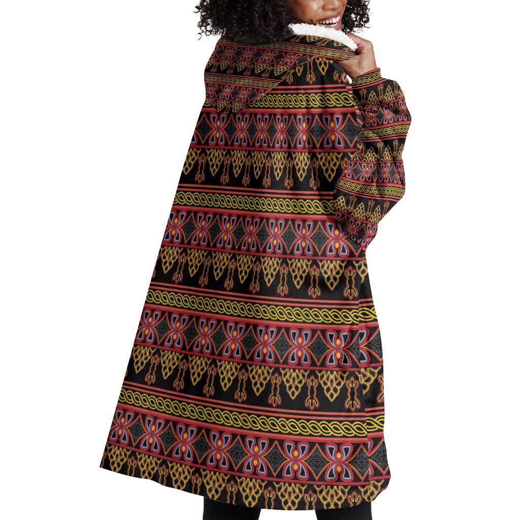 Toghu Cameroon Wearable Blanket Hoodie Traditional Pattern LT15