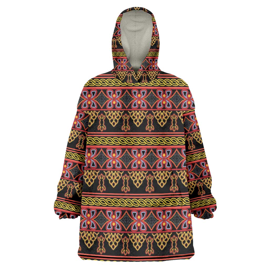 Toghu Cameroon Wearable Blanket Hoodie Traditional Pattern LT15