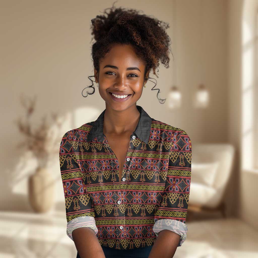 Toghu Cameroon Women Casual Shirt Traditional Pattern LT15