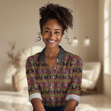 Toghu Cameroon Women Casual Shirt Traditional Pattern LT15