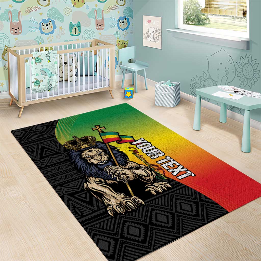 Personalized Ethiopia Area Rug Happy National Day LT15