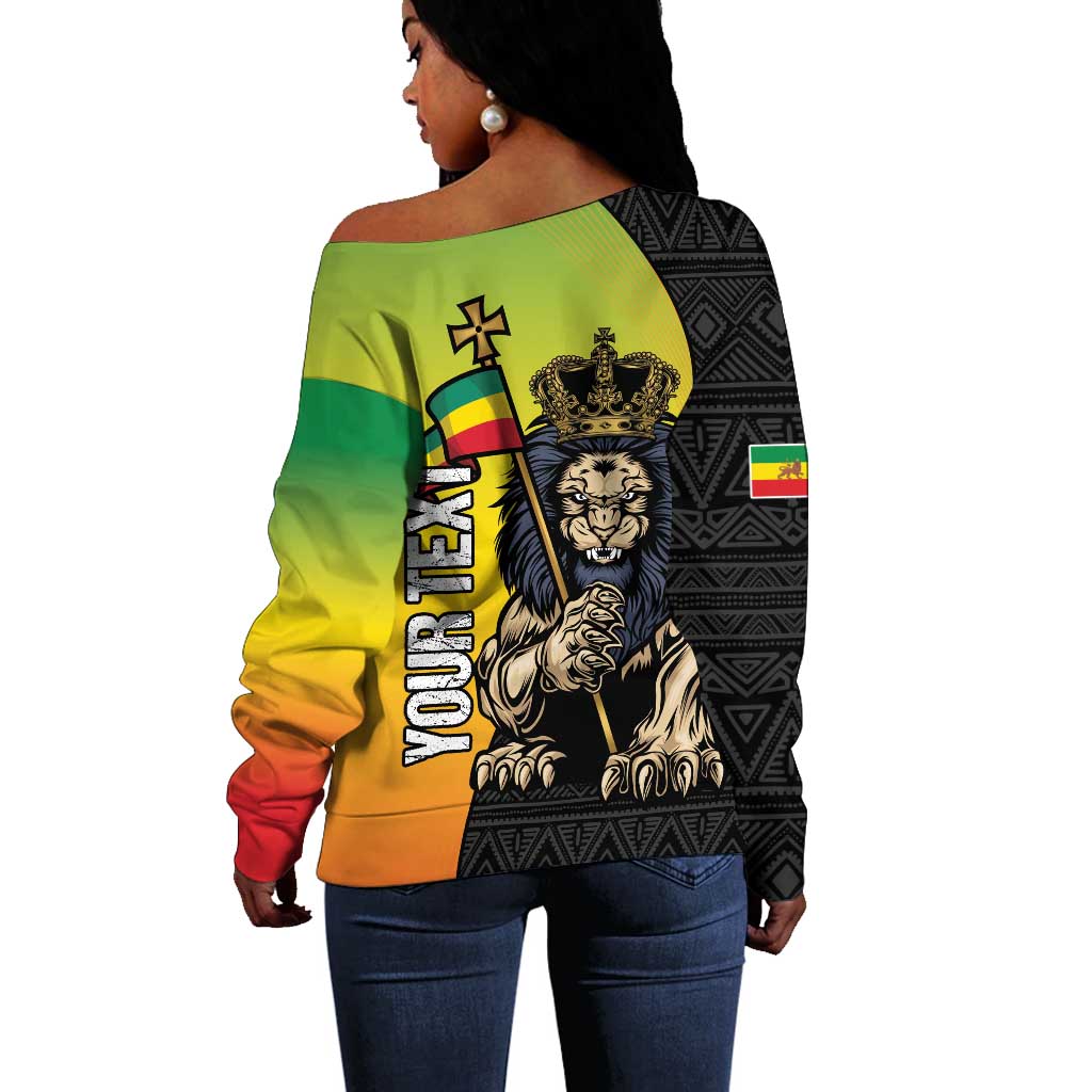 Personalized Ethiopia Off Shoulder Sweater Happy National Day LT15