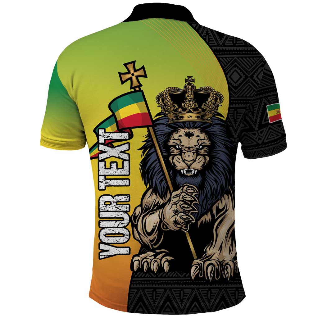 Personalized Ethiopia National Day Polo Shirt Lion Of Judah African Pattern LT15